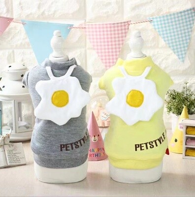 A poached egg sweater pet clothes