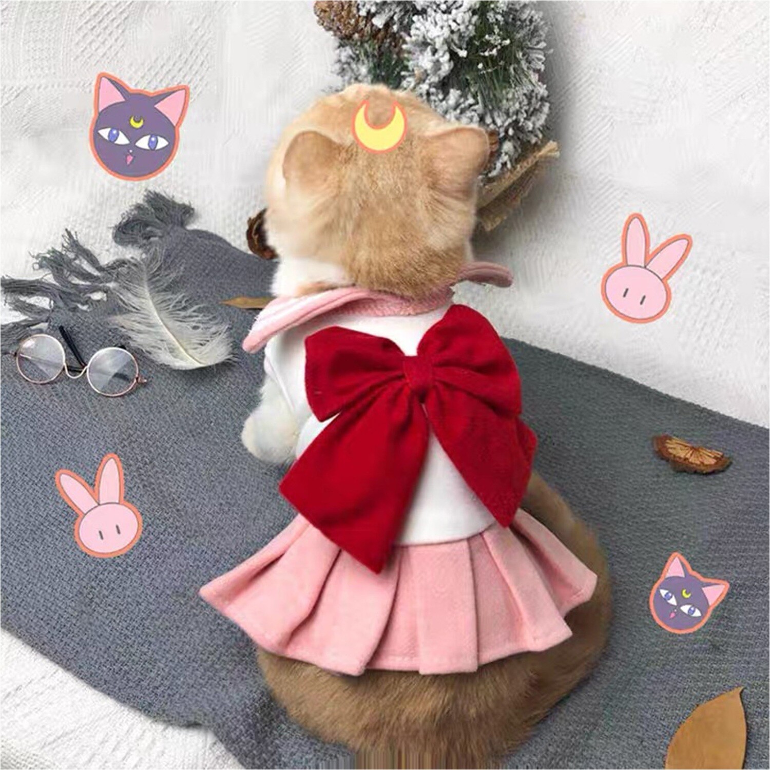 cosplay Sailor Moon college girl skirt pet clothes