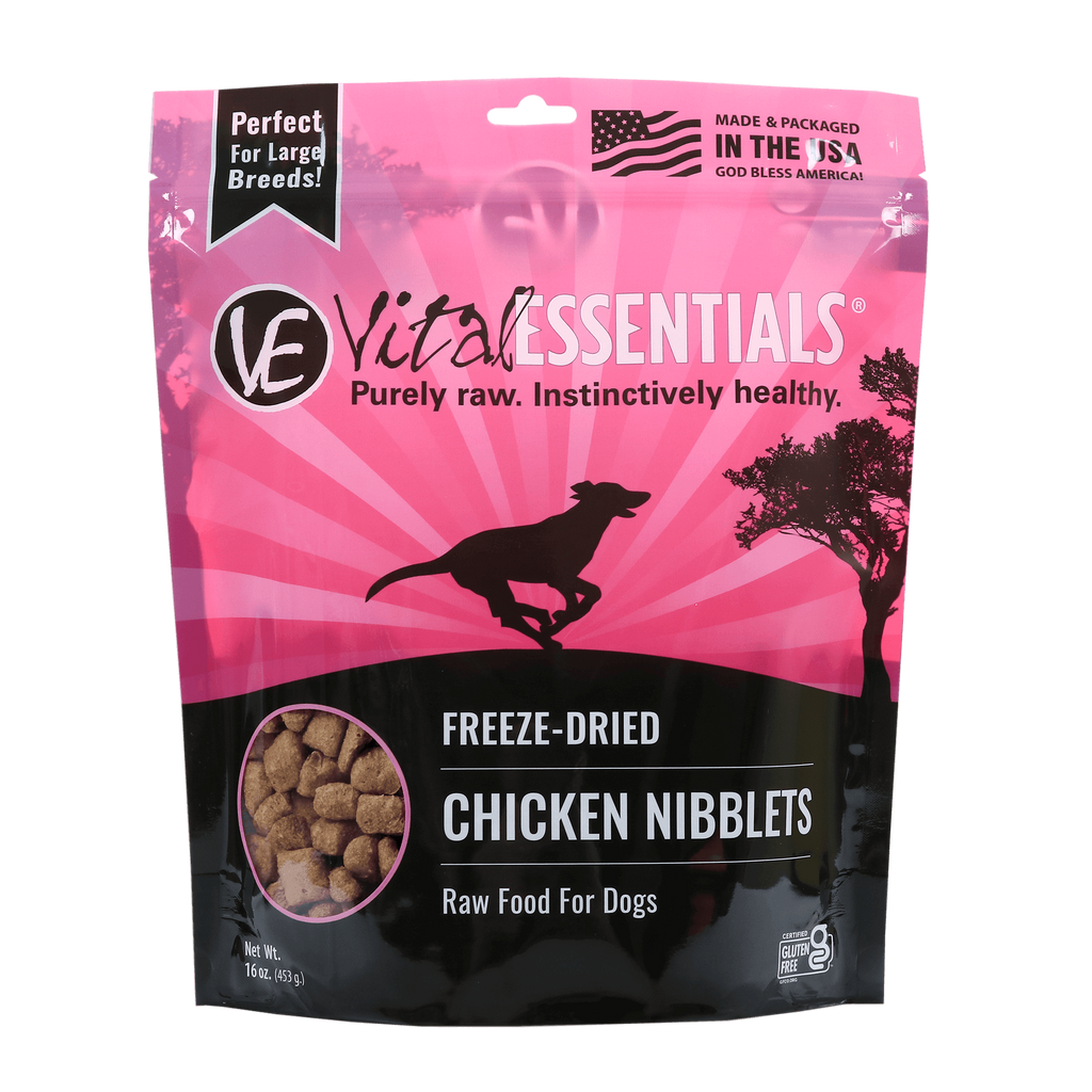 VE Vital Essentials - Dog GF Freeze Dried Food - Chicken Mini
Nibs - 16OZ -  鸡肉迷你冻干无谷肉粒狗粮