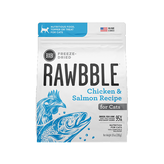 Bixbi Rawbble - Freeze Dried - Salmon & Chicken Recipe For Cats