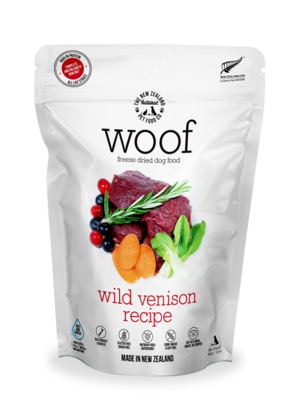 The NZ Natural Woof Freeze Dried Dog Food - Venison-280g