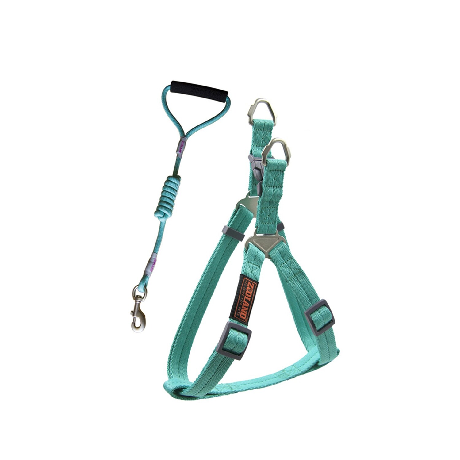 Zooland natural color dog leash+harness set (medium to large)