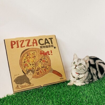 Pizza box cat scratcher - Pizza盒子猫抓板玩具