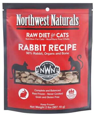 Northwest Naturals Cat Frozen Rabbit Nibbles - 2 lb 速冻兔肉肉粒 猫粮