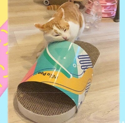 Pika Poo Slipper Cat Scratching board - 恶搞大拖鞋猫抓板窝