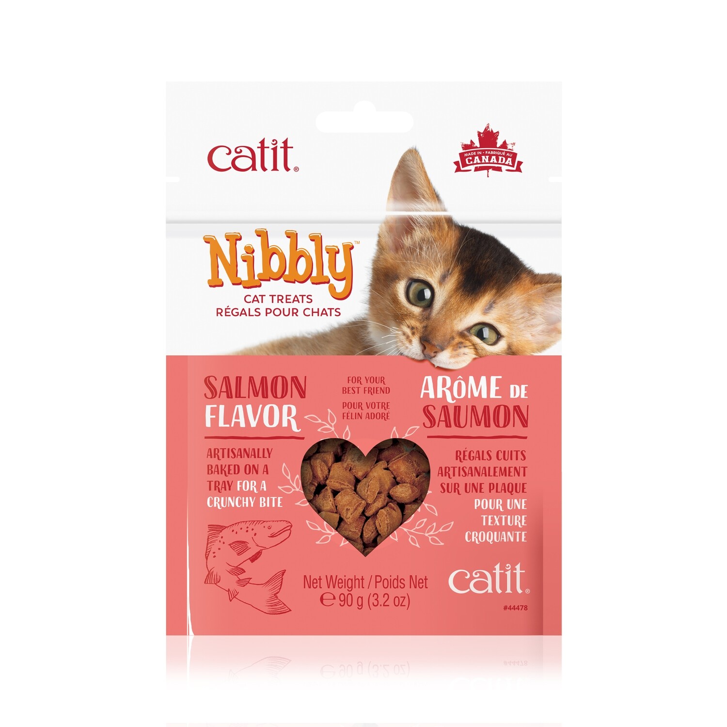Catit Nibbly Cat Treats - Salmon Flavour 90g - 鲑鱼味夹心饼干
