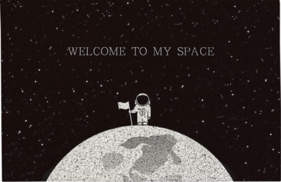 “Welcome to my space” Series Mats - 月球漫步地垫