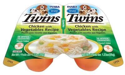 INABA DOG TWIN CUPS Chicken with Vegetables 1.23oz (35g x 2)