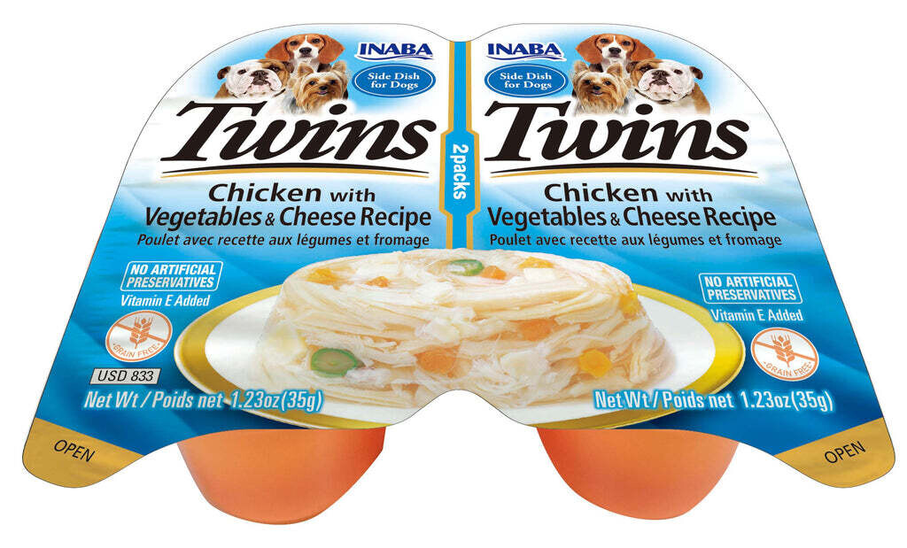 INABA DOG TWIN CUPS Chicken with Vegetables&Cheese