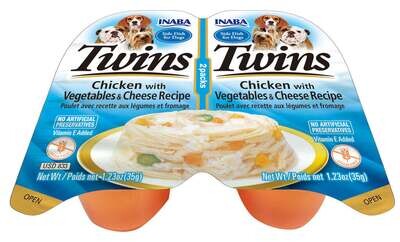 INABA DOG TWIN CUPS Chicken with Vegetables&Cheese 1.23oz (35g x 2)