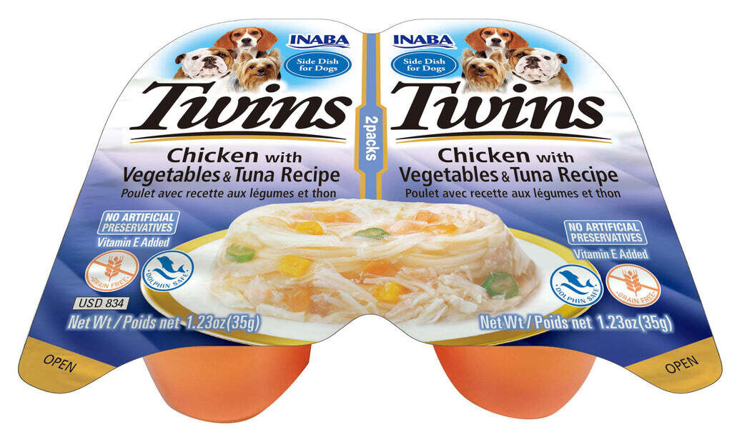 INABA DOG TWIN CUPS Chicken with Vegetables&Tuna1.23oz (35g x 2)