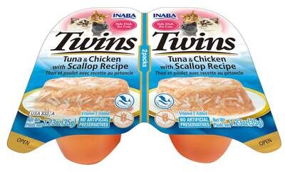 INABA CAT TWIN CUPS Tuna & Chicken with Scallop (BB 03 APR 2024)