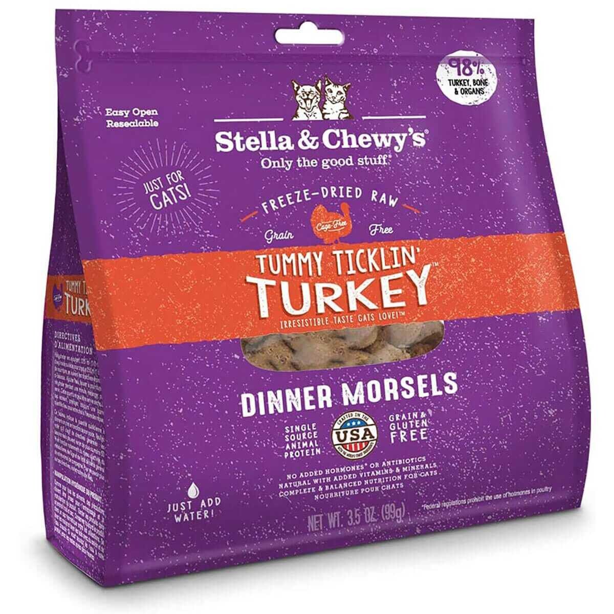 Stella&Chewy's Tummy Ticklin' Turkey Freeze-dried Raw Dinner Morsels-Cat