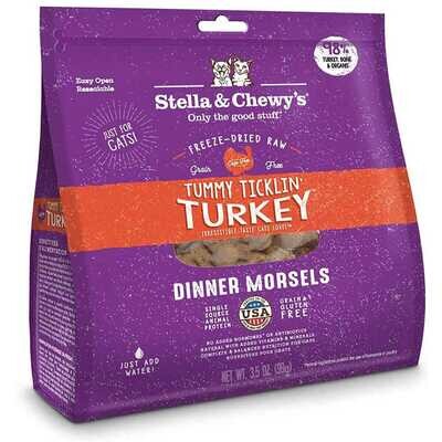 Stella & Chewy's Tummy Ticklin' Turkey Freeze-dried Raw Dinner Morsels Cat Food - 8oz - 火鸡猫猫冻干