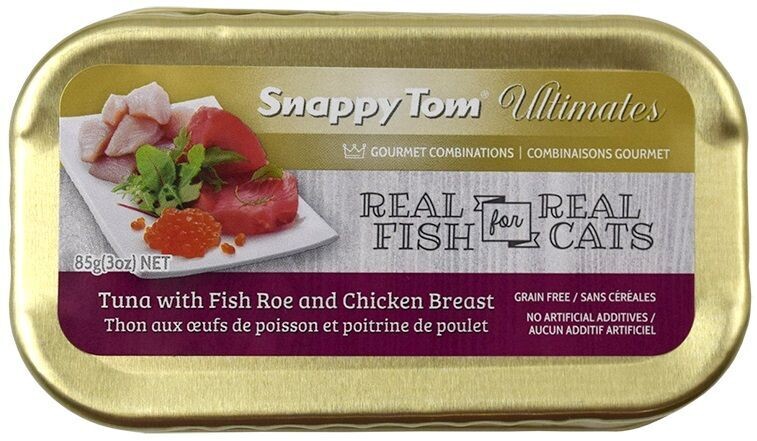 Snappy Tom Ultimates Tuna With Fish Roe And Chicken Breast Canned Cat Food - 85g