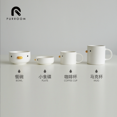 PURROOM tableware for people - 小鸡餐具人用