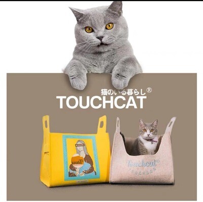 Touchcat Pet bed Combined design-篮子猫窝组装手提兜猫垫（蒙娜丽莎喵）