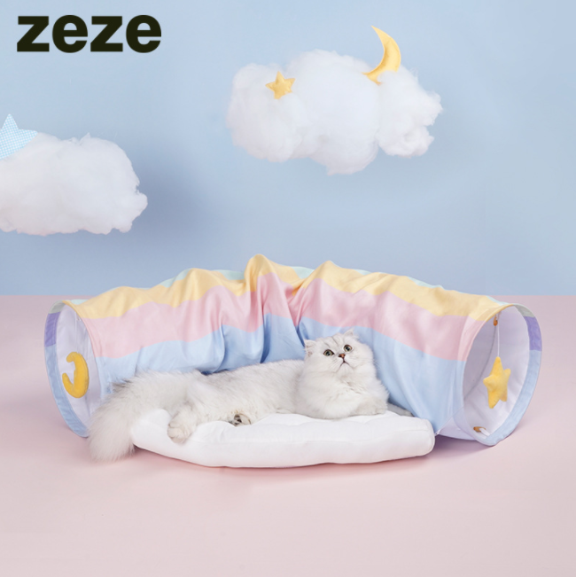 Zeze Cat rainbow tunnel/cat bed/ toy