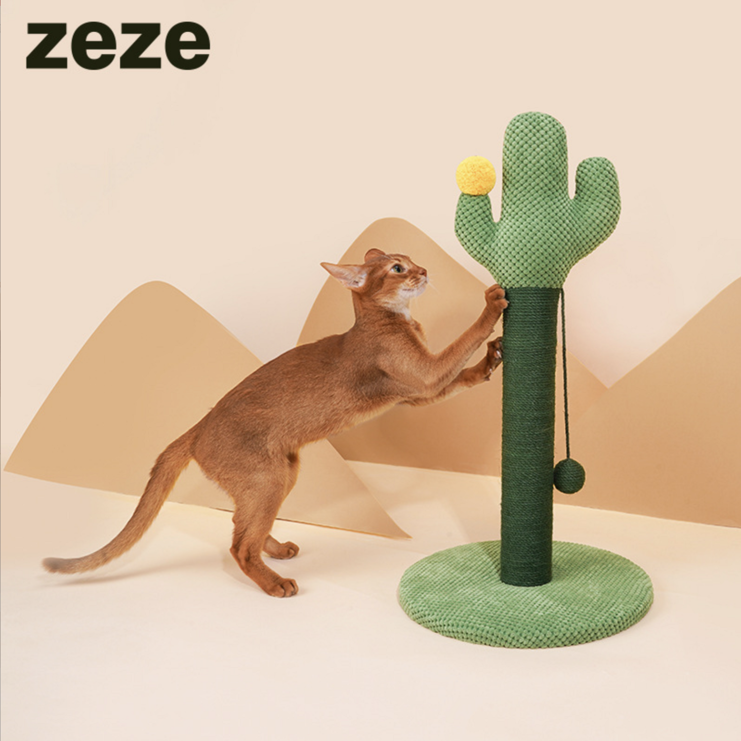 Zeze Cactus cat tree/ scratch stand-仙人掌猫爬架猫抓柱猫薄荷玩具