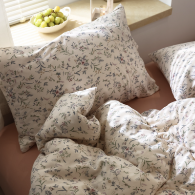 French style bedding set-法式田园风针织棉床上四件套天竺棉