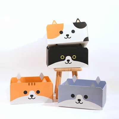 Cat Scratch cardboard box nest -猫咪造型猫抓板纸箱窝
