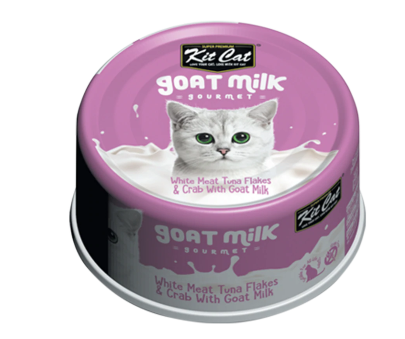 KitCat Goat Milk Cat Cans Tuna Flakes and Crab with Goat Milk- 吞拿鱼蟹肉小奶猫