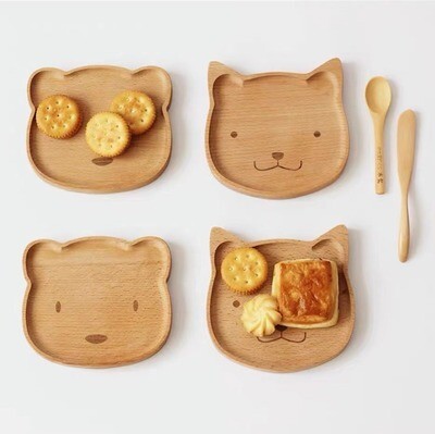 wooden bowl cat pattern-猫咪形状木质碗