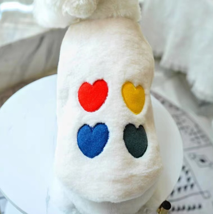 Four-colored Heart Pet Vest