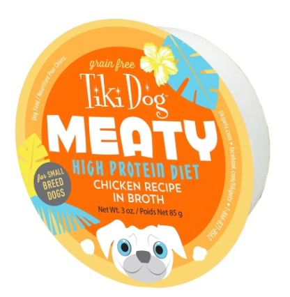 Tiki Dog Meaty Chicken Recipe Dog Food 3oz -Tiki Dog鸡肉狗餐盒