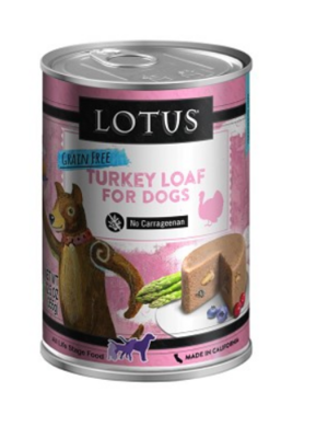 Lotus Turkey Loaf Grain-Free Canned Dog Food, 12oz