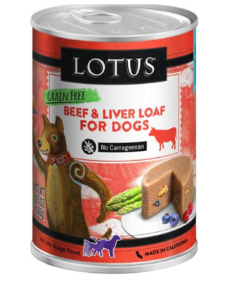Lotus Beef Loaf Grain-Free Canned Dog Food, 12oz- 牛肉狗罐头