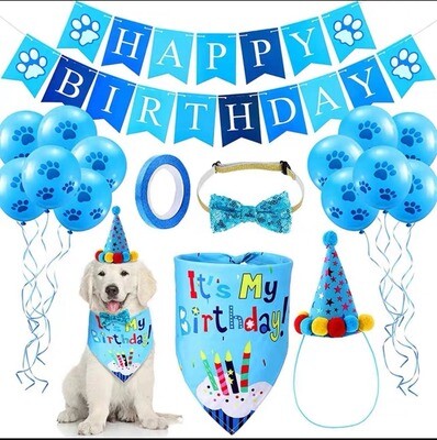 Pet happy birthday banner