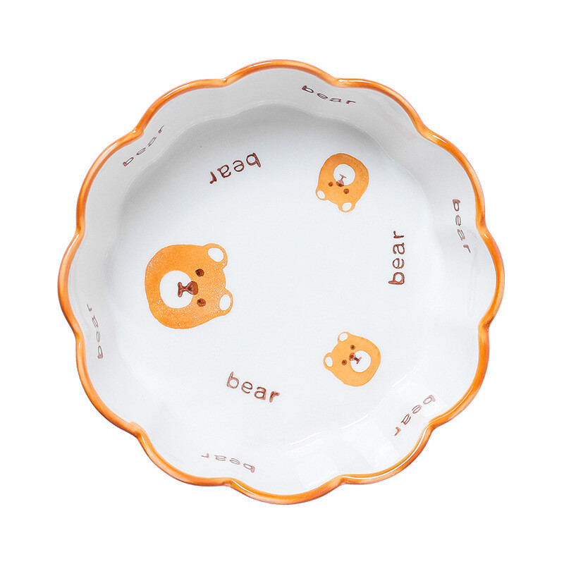 Creative hand-painted cartoon ceramic bowl personalized household amphora bowl-创意手绘卡通小熊陶瓷碗