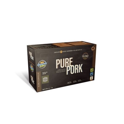 Big Country Raw Pure Pork CARTON - 4lb  - 纯猪肉生骨肉餐盒-4磅
