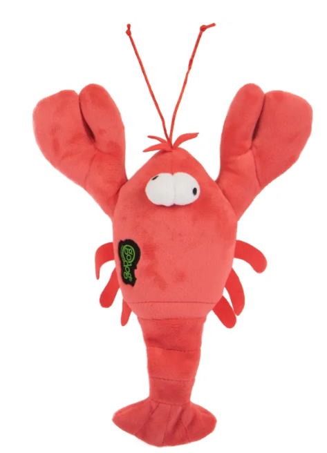 GoDog Lobster Chew Guard Technology Animated Squeaker Plush Dog Toy, Large - 狗狗龙虾玩具