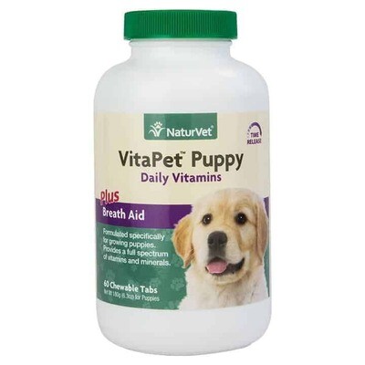Naturvet DOG Soft Chew VitaPet Puppy + Breath - 幼犬专用维他命软嚼片 减轻口气