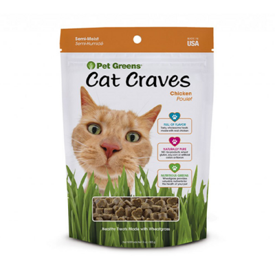 PET GREENS CAT CRAVES ROASTED CHICKEN CAT TREAT 3 OZ - 烤鸡味猫零食 ( BB 16 MAY 2023 )