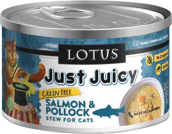 Lotus - Cat - Just Juicy Salmon Pollock Canned Food-5.3oz 三文鱼鳕鱼猫罐头湿粮