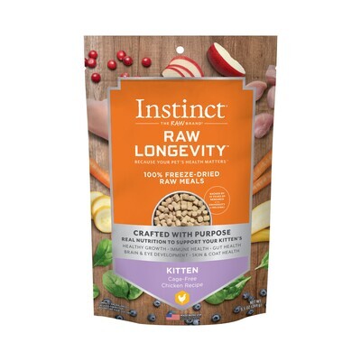 Instinct Raw Longevity 100% Freeze-Dried Chicken Recipe-Kitten (BB 15 APR 2024)
