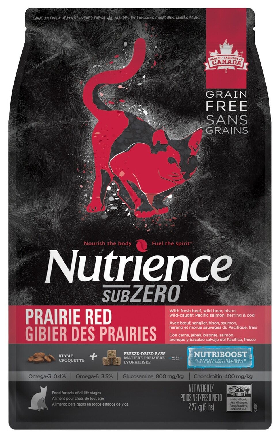 Nutrience SubZero Prairie Red – High Protein Cat Food 2.27kg - 草原红高蛋白猫粮