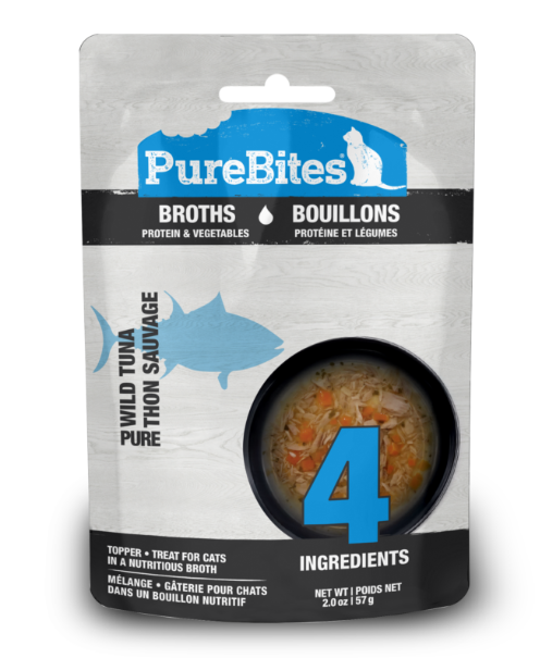 PureBites Tuna & Vegetables Broth Wet Treat Pouch for Cat