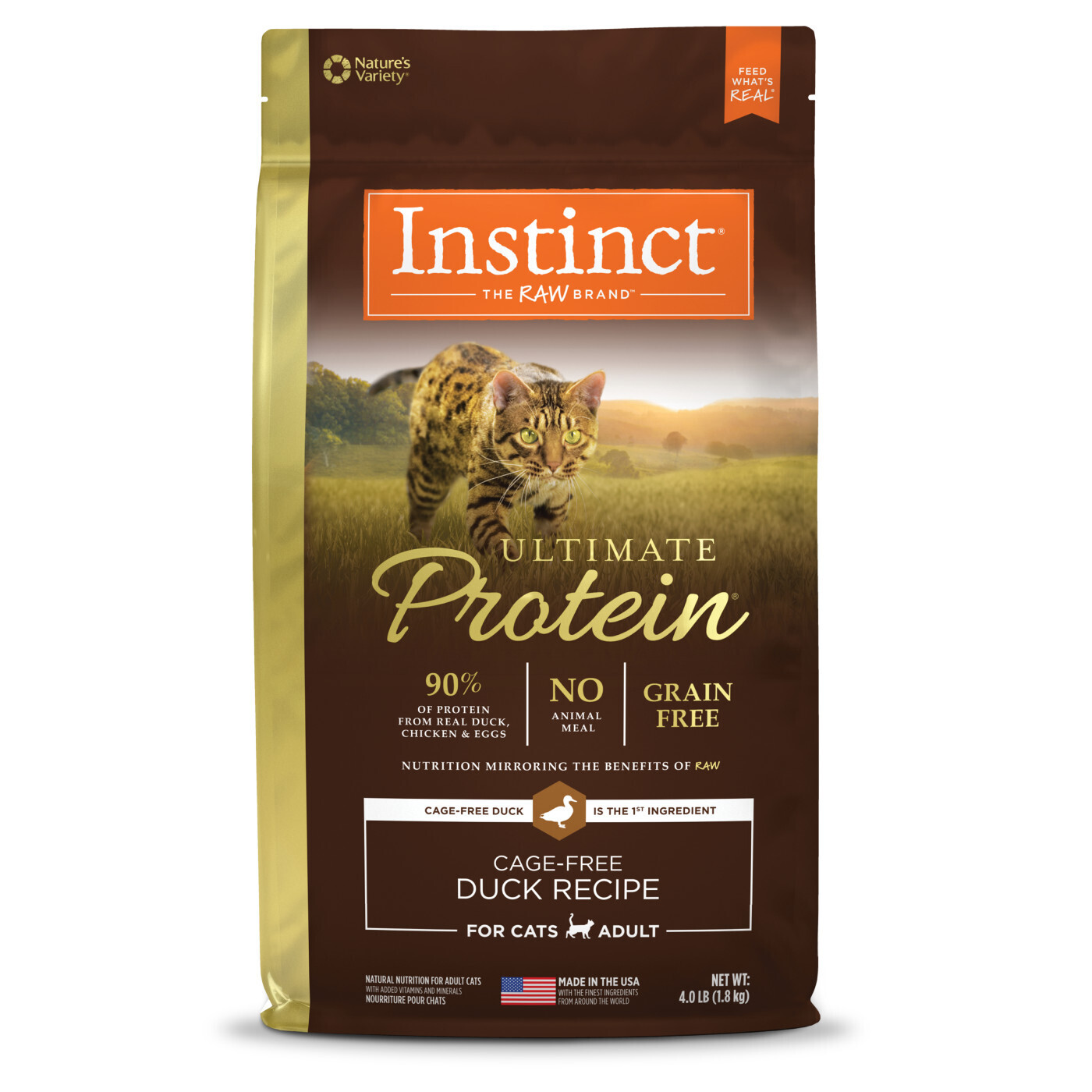 Instinct Ultimate Protein Cage Free Duck Cat Dry Food 4lb-鸭肉猫粮