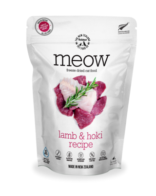 The NZ Natural MEOW LAMB & HOKI Freeze Dried Cat Food