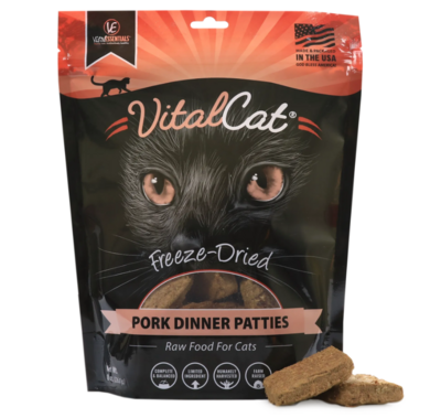 Vital Essentials (VE) - Freeze Dried Pork Dinner Patties Cat Food - 8oz - 无谷猪肉冻干肉饼