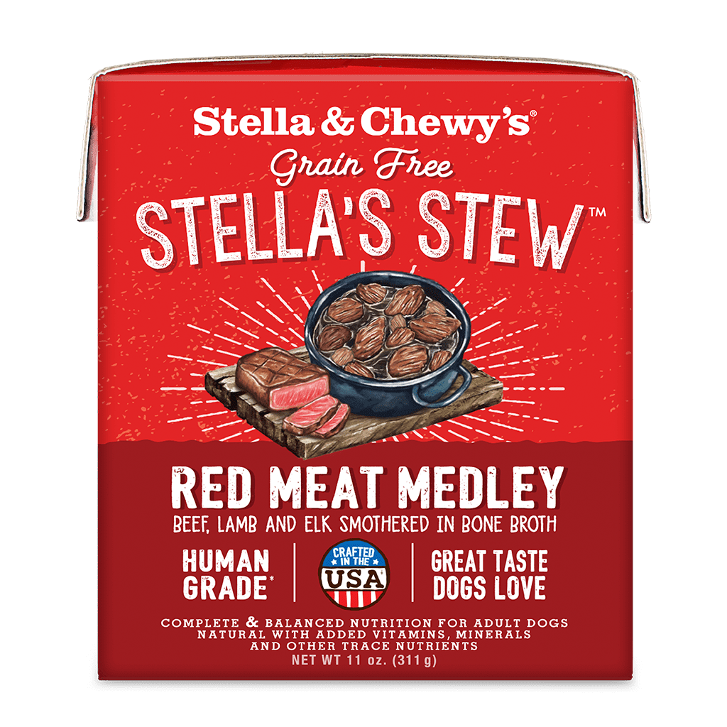 Stella & Chewy`s RED MEAT MEDLEY STEW for Dog-11oz - 牛肉羊肉鹿肉狗餐盒罐头