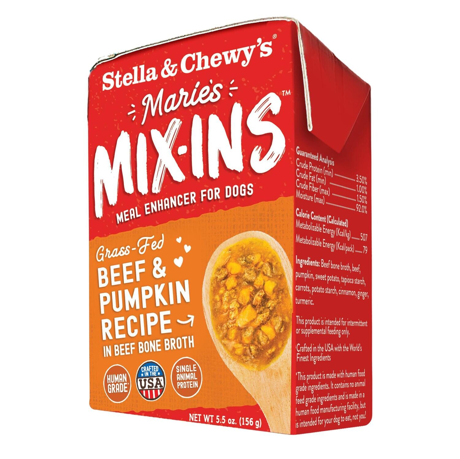 Stella & Chewy's Marie's Mix-Ins Beef & Pumpkin Wet Food for Dog-5.5oz - 牛肉南瓜狗狗餐盒