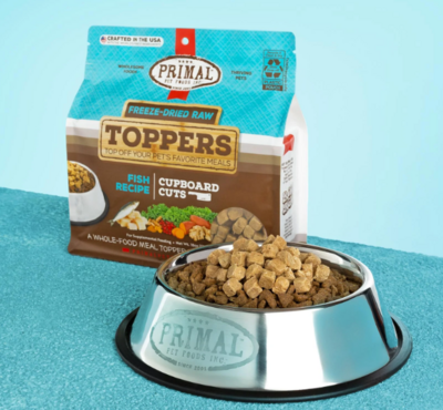 PRIMAL FREEZE-DRIED RAW TOPPERS FISH FOR DOGS AND CATS