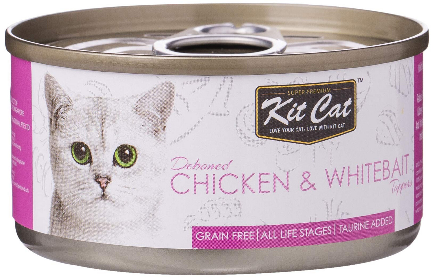KitCat Deboned Chicken & Whitebait Topper series-无骨鸡肉银鱼伴餐系列罐头