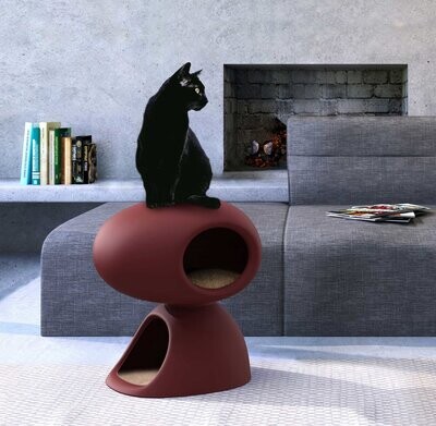 Qeebo Bordeaux Cat Cave - 意大利设计师款双层猫窝