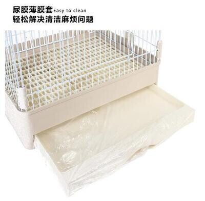 50Pcs Disposable Rabbit Cage Liner Plastic - 笼子一次性垫加厚薄膜尿片 50片